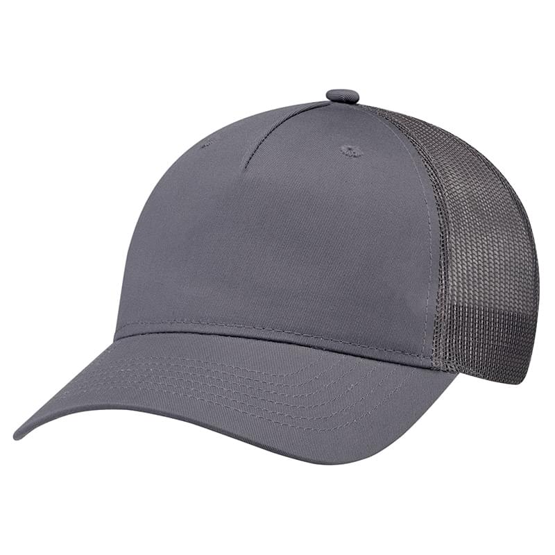 Polycotton / Polyester Mesh~5 Panel Constructed Full-Fit-Five (Mesh Back)
