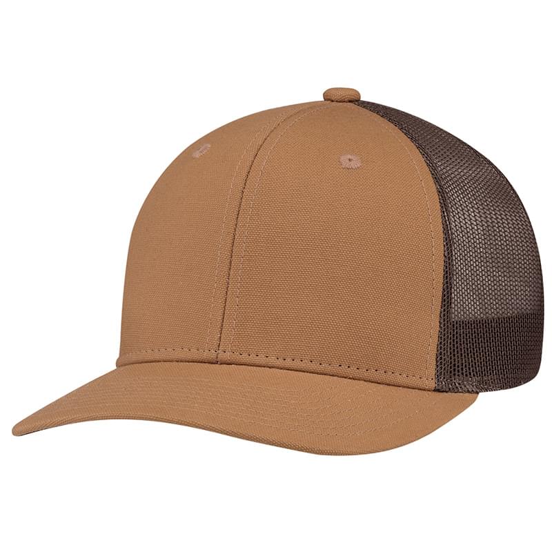 Duck Canvas / Polyester Mesh~6 Panel Constructed Pro-Round (Mesh Back)